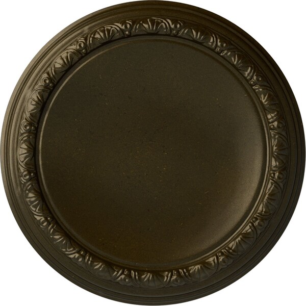 Ekena Millwork Carlsbad Ceiling Medallion (Fits Canopies up to 14 1/4"), 19 1/2"OD x 1 3/4"P, Green Gold CM19CAGGS - main